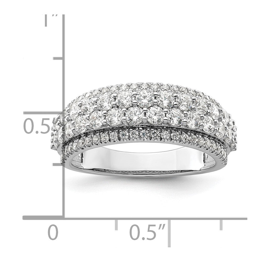 14k White Gold 1 1/2 carat Lab Grown Diamond VS/SI+ G+ Complete Fashion Band