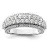 14k White Gold 1 1/2 carat Lab Grown Diamond VS/SI+ G+ Complete Fashion Band