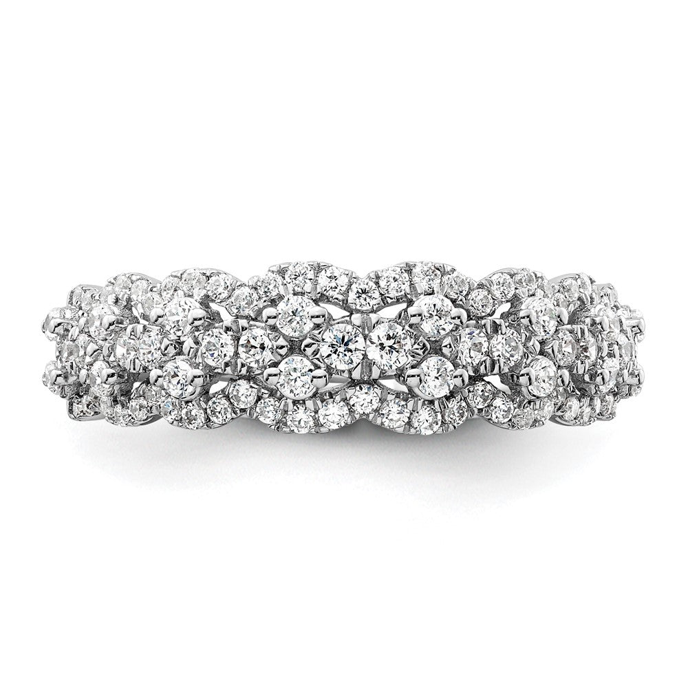 14K White Gold Lab Grown Diamond VS/SI+ G+ Band
