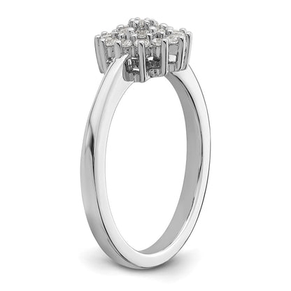 14k White Gold 1/4 carat Lab Grown Diamond VS/SI+ G+ Complete Cluster Ring