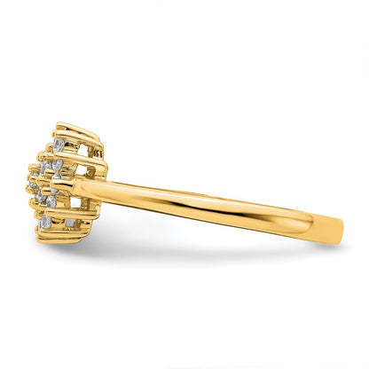 14k 1/4 carat Lab Grown Diamond VS/SI+ G+ Complete Cluster Ring