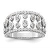 14k White Gold 3/4 carat Lab Grown Diamond VS/SI+ G+ Complete Fashion Ring