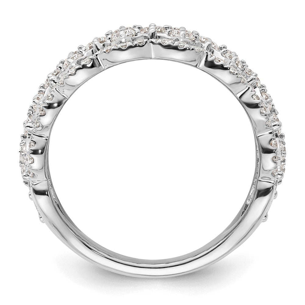 14k White Gold 1 carat Lab Grown Diamond VS/SI+ G+ Complete Fashion Ring