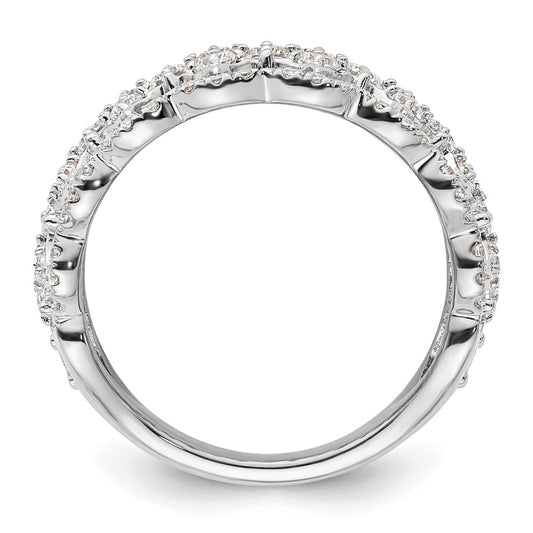 14k White Gold 1 carat Lab Grown Diamond VS/SI+ G+ Complete Fashion Ring