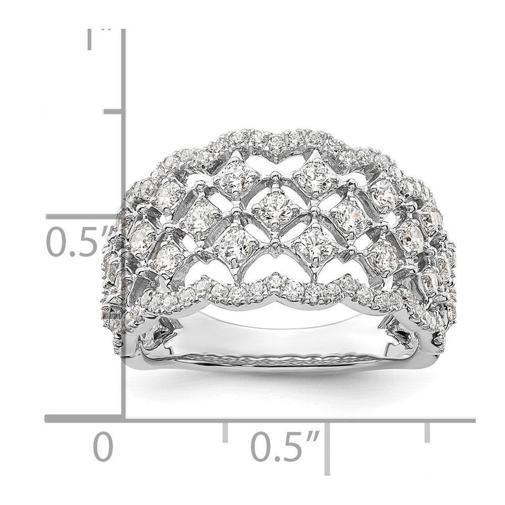14k White Gold 1 carat Lab Grown Diamond VS/SI+ G+ Complete Fashion Ring