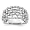 14k White Gold 1 carat Lab Grown Diamond VS/SI+ G+ Complete Fashion Ring