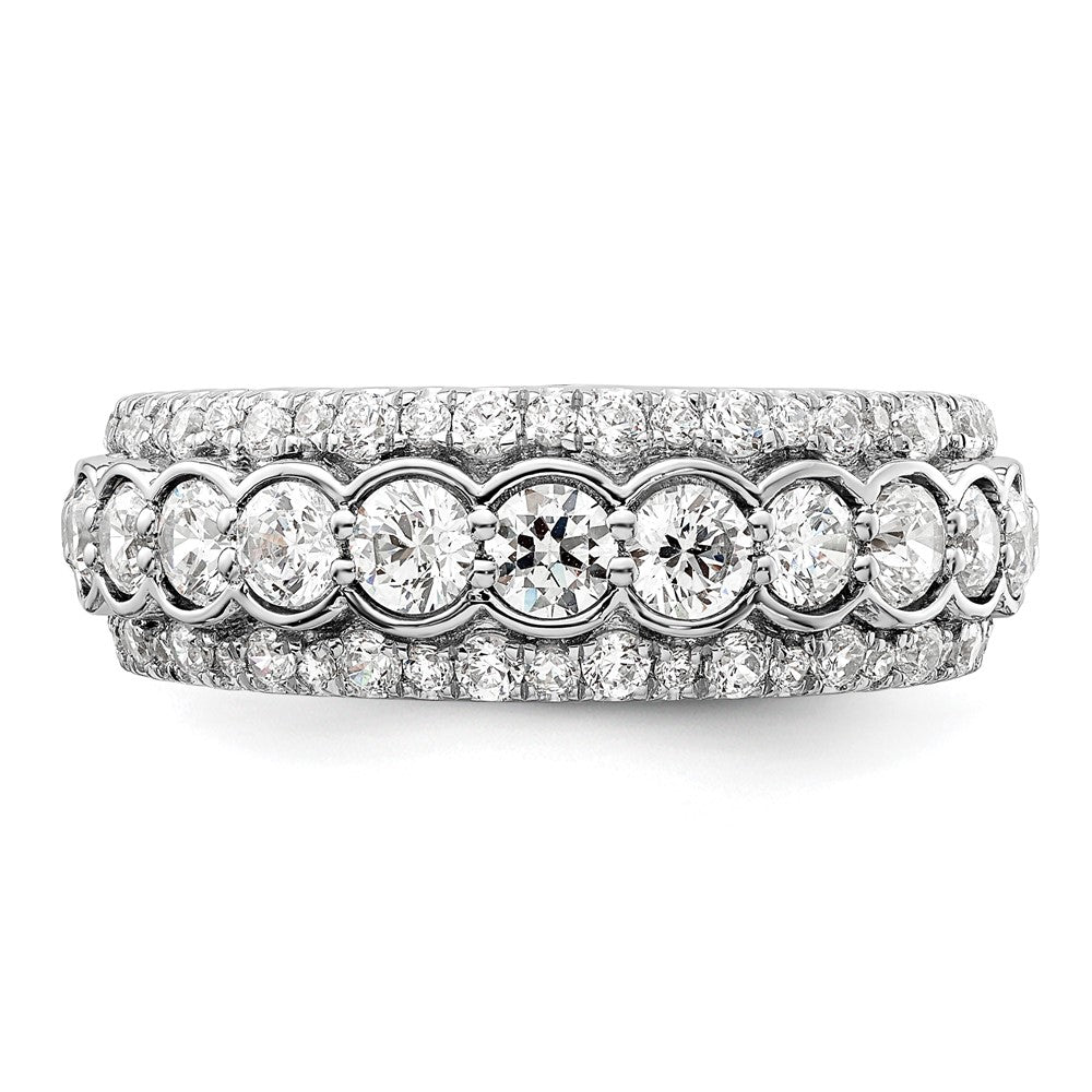 14k White Gold 2 carat Lab Grown Diamond VS/SI+ G+ Complete Fashion Ring