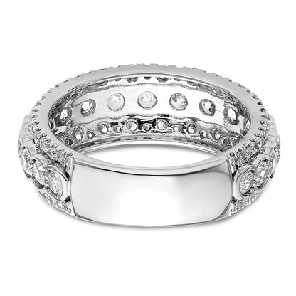14k White Gold 2 carat Lab Grown Diamond VS/SI+ G+ Complete Fashion Ring