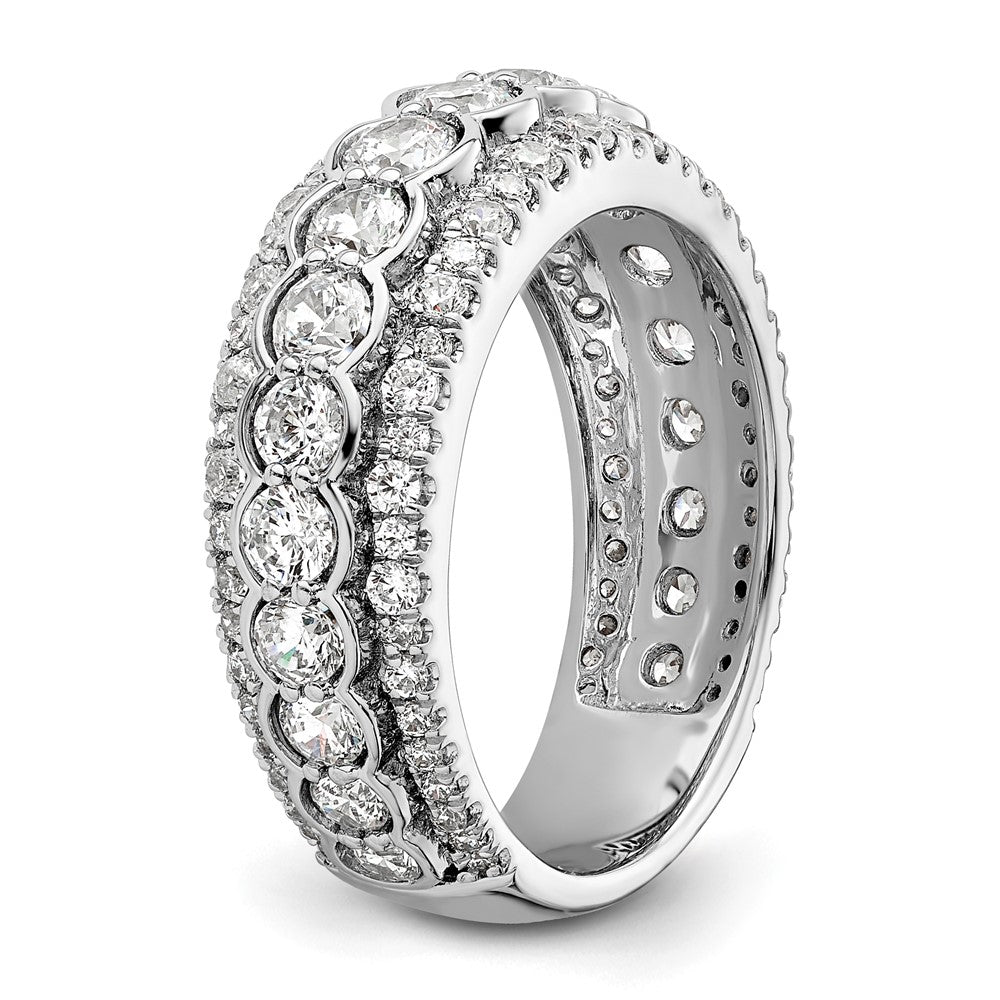 14k White Gold 2 carat Lab Grown Diamond VS/SI+ G+ Complete Fashion Ring