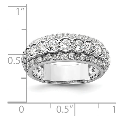 14k White Gold 2 carat Lab Grown Diamond VS/SI+ G+ Complete Fashion Ring