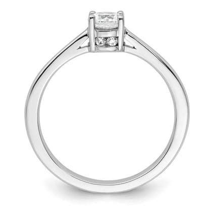 14k White Gold 1/2 carat Lab Grown Diamond VS/SI+ G+ Complete Engagement Ring