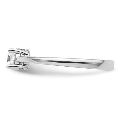 14k White Gold 1/2 carat Lab Grown Diamond VS/SI+ G+ Complete Engagement Ring