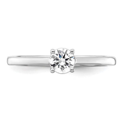 14k White Gold 1/2 carat Lab Grown Diamond VS/SI+ G+ Complete Engagement Ring