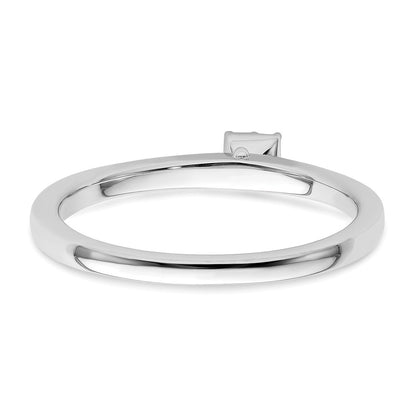 Two Promises 14k White Gold 1/20 carat Lab Grown Diamond VS/SI+ G+ Complete Promise Band