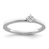 14K White Gold Lab Grown VS/SI+ G+ Dia Two Promises Comp Promise/Band Ring