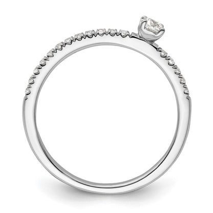 Two Promises 14k White Gold 1/4 carat Lab Grown Diamond VS/SI+ G+ Complete Promise Band