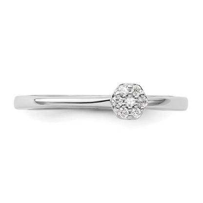Two Promises 14k White Gold 1/15 carat Lab Grown Diamond VS/SI+ G+ Complete Promise Band