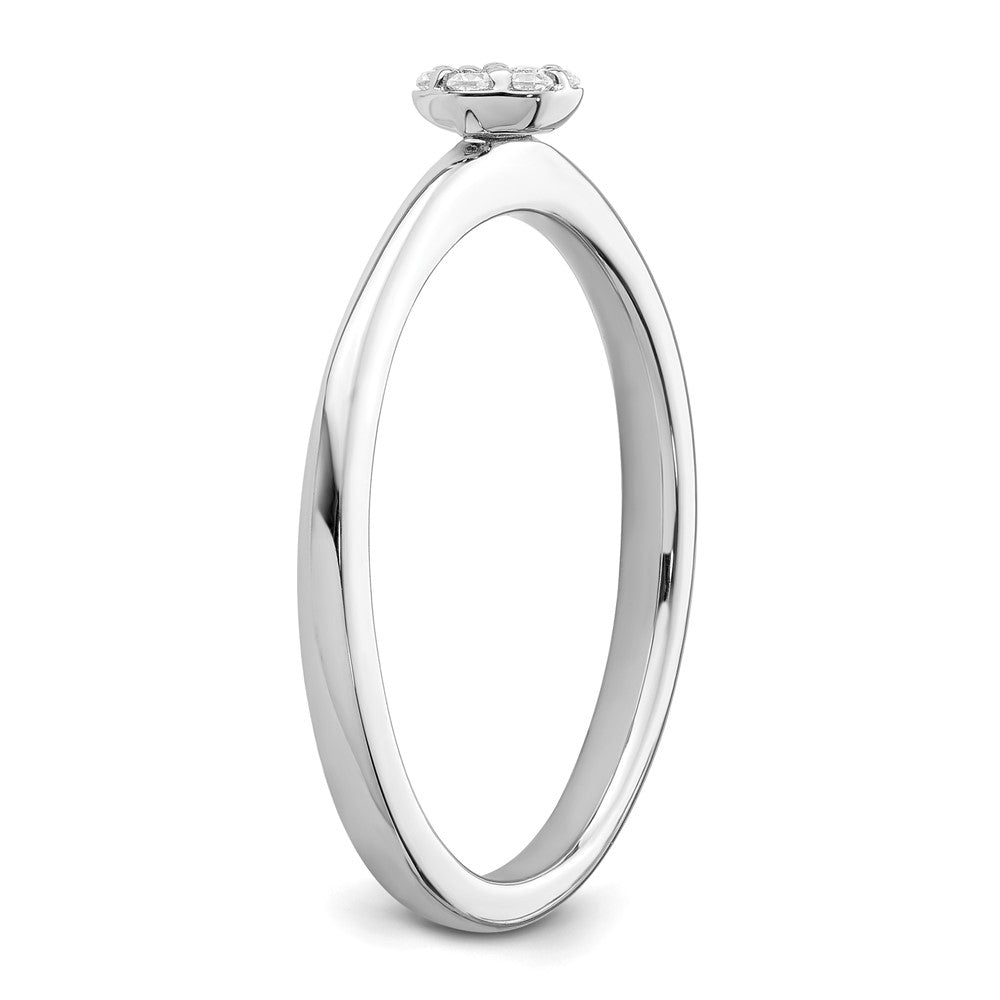 Two Promises 14k White Gold 1/15 carat Lab Grown Diamond VS/SI+ G+ Complete Promise Band