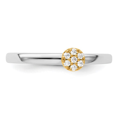 Two Promises 14k Two-tone 1/15 carat Lab Grown Diamond VS/SI+ G+ Complete Promise Band