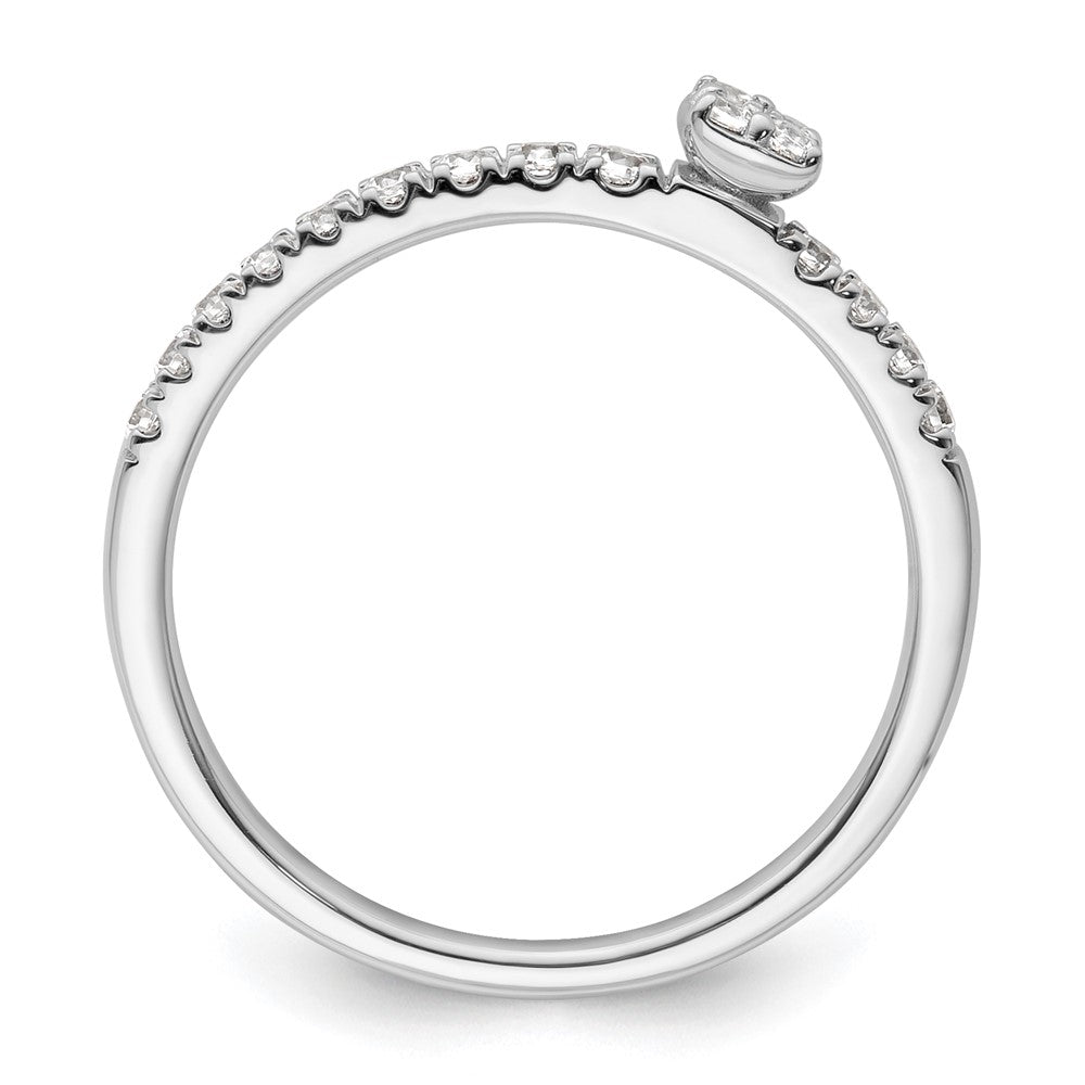 Two Promises 14k White Gold 1/4 carat Lab Grown Diamond VS/SI+ G+ Complete Promise Band