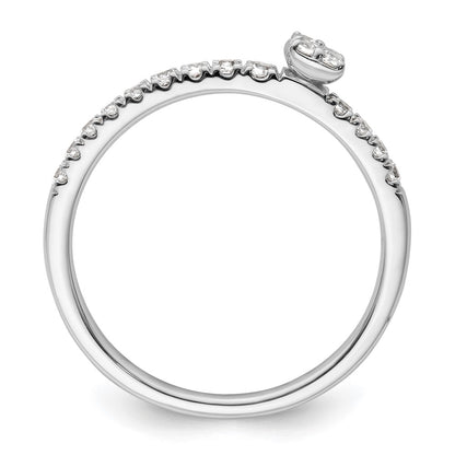 Two Promises 14k White Gold 1/4 carat Lab Grown Diamond VS/SI+ G+ Complete Promise Band