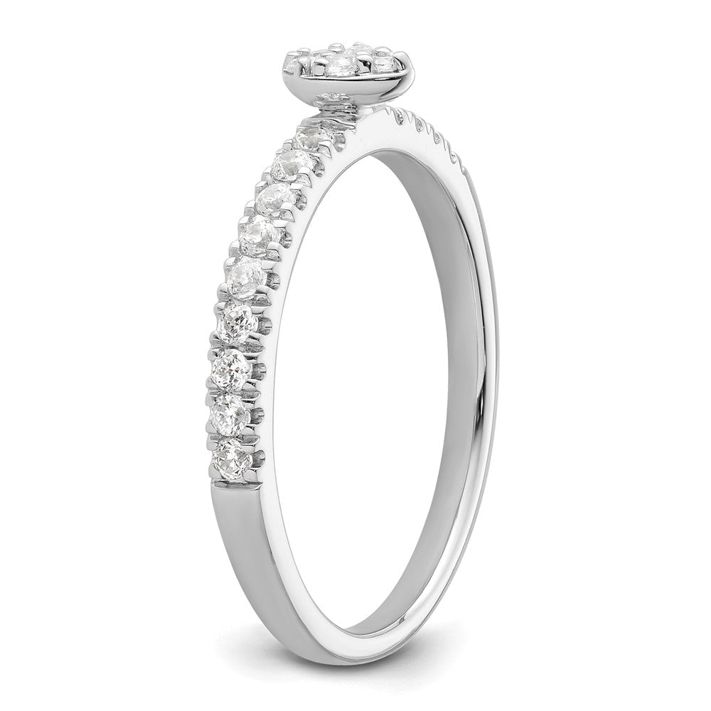 Two Promises 14k White Gold 1/4 carat Lab Grown Diamond VS/SI+ G+ Complete Promise Band