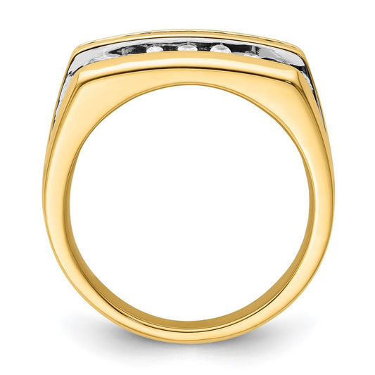 IBGoodman 14k Rhodium-plated 1 1/6 carat Lab Grown Diamond VS/SI+ G+ Men's Ring