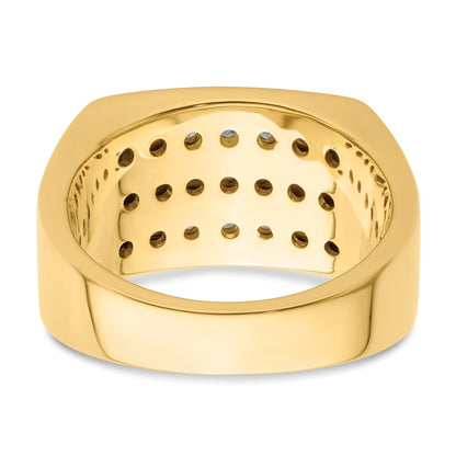 IBGoodman 14k Rhodium-plated 1 1/6 carat Lab Grown Diamond VS/SI+ G+ Men's Ring