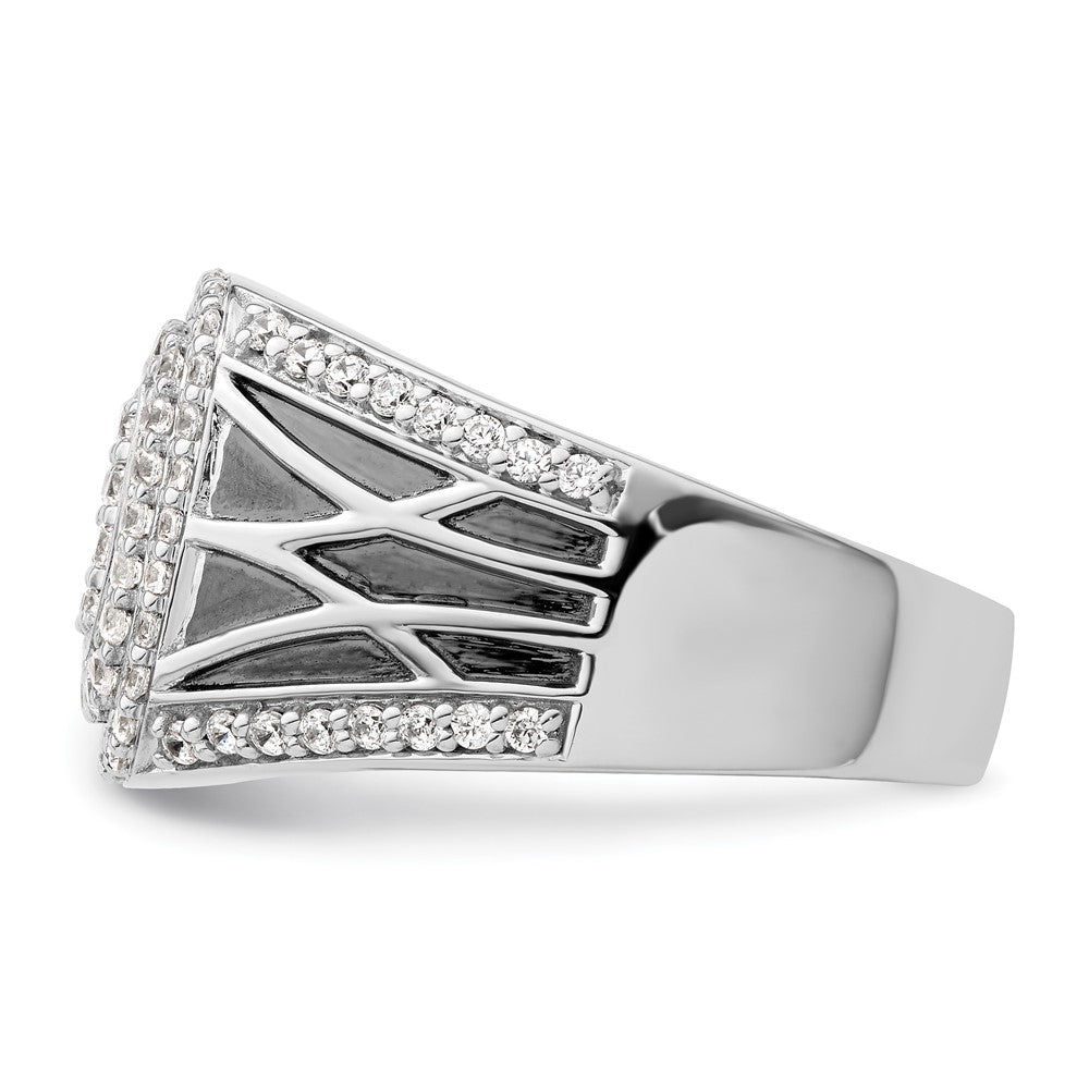 IBGoodman 14k White Gold 1 1/8 carat Lab Grown Diamond VS/SI+ G+ Side Design Men's Ring