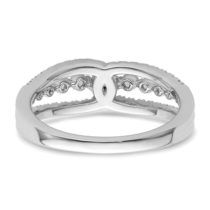 14k White Gold 1/2 carat Lab Grown Diamond VS/SI+ G+ Complete Fashion Ring