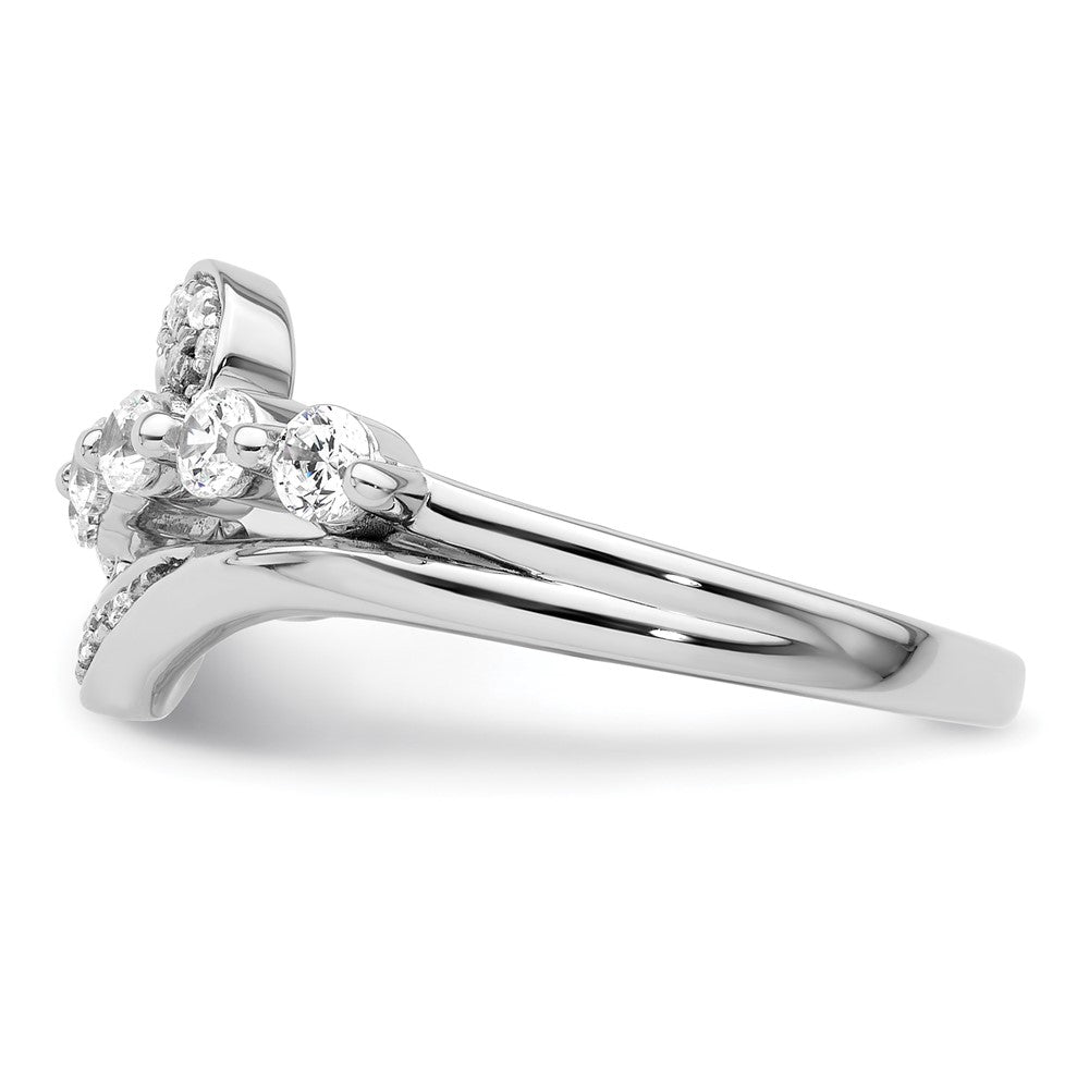 14k White Gold 1/2 carat Lab Grown Diamond VS/SI+ G+ Complete Fashion Ring