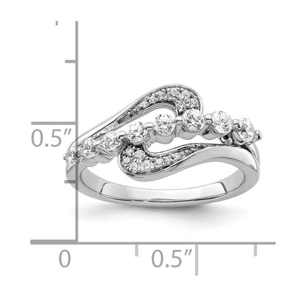 14k White Gold 1/2 carat Lab Grown Diamond VS/SI+ G+ Complete Fashion Ring