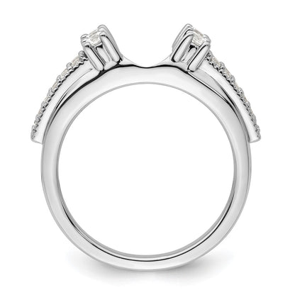 14k White Gold 1/2 carat Lab Grown Diamond VS/SI+ G+ Complete Ring Wrap