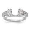 14k White Gold 1/2 carat Lab Grown Diamond VS/SI+ G+ Complete Ring Wrap