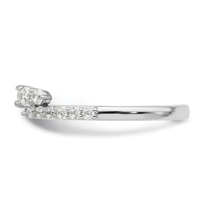 14k White Gold 1/2 carat Lab Grown Diamond VS/SI+ G+ Complete Ring Wrap