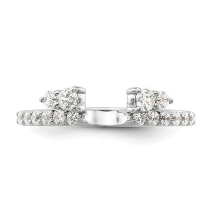 14k White Gold 1/2 carat Lab Grown Diamond VS/SI+ G+ Complete Ring Wrap