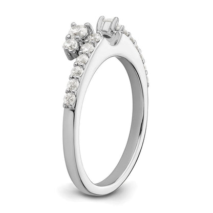 14k White Gold 1/2 carat Lab Grown Diamond VS/SI+ G+ Complete Ring Wrap