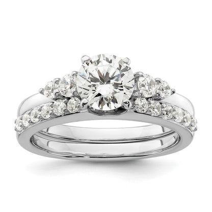 14k White Gold 1/2 carat Lab Grown Diamond VS/SI+ G+ Complete Ring Wrap