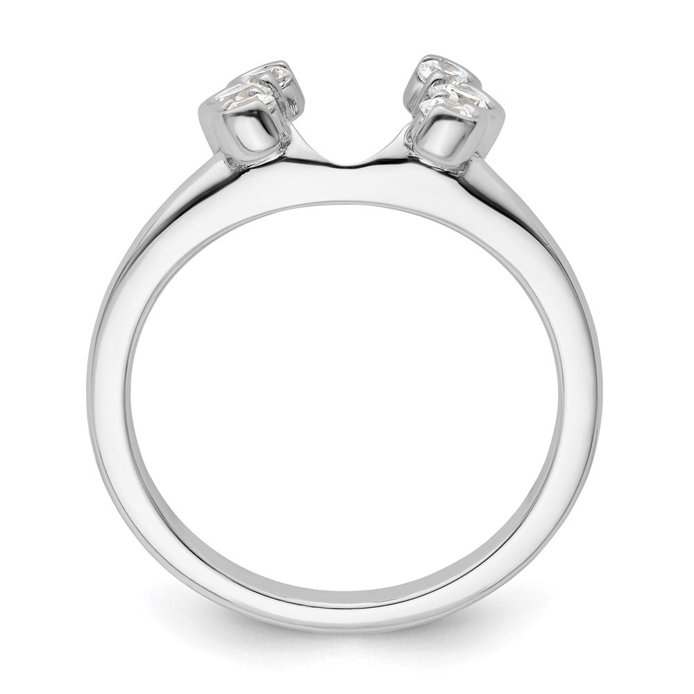 14K White Gold Lab Grown VS/SI+ G+ Dia Ring Wrap