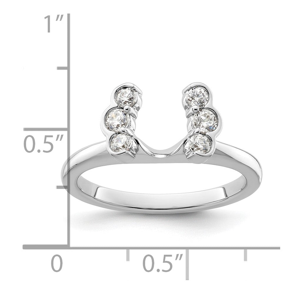14K White Gold Lab Grown VS/SI+ G+ Dia Ring Wrap