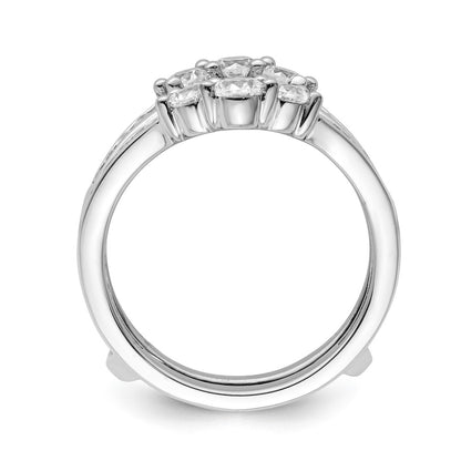 14k White Gold 1 carat Lab Grown Diamond VS/SI+ G+ Complete Ring Guard