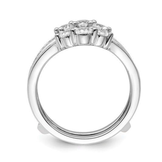 14k White Gold 1 carat Lab Grown Diamond VS/SI+ G+ Complete Ring Guard