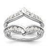 14k White Gold 3/4 carat Lab Grown Diamond VS/SI+ G+ Complete Ring Guard