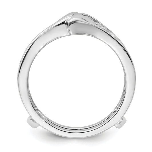 14k White Gold 5/8 carat Lab Grown Diamond VS/SI+ G+ Complete Ring Guard