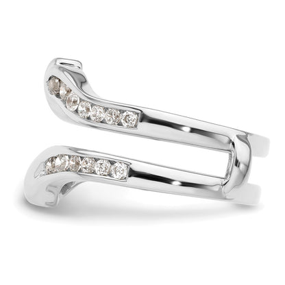 14k White Gold 5/8 carat Lab Grown Diamond VS/SI+ G+ Complete Ring Guard