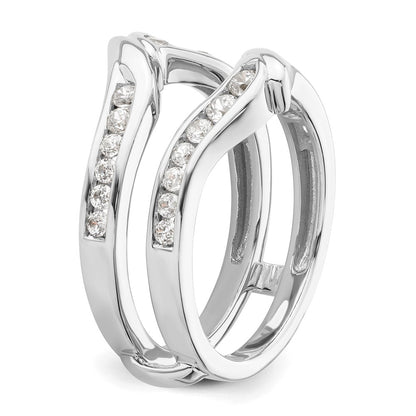 14K White Gold Diamond Guard