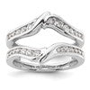14k White Gold 5/8 carat Lab Grown Diamond VS/SI+ G+ Complete Ring Guard