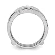 14k White Gold 1 1/5 carat Lab Grown Diamond VS/SI+ G+ Complete Double Row Ring Guard