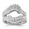 14k White Gold 1 1/5 carat Lab Grown Diamond VS/SI+ G+ Complete Double Row Ring Guard