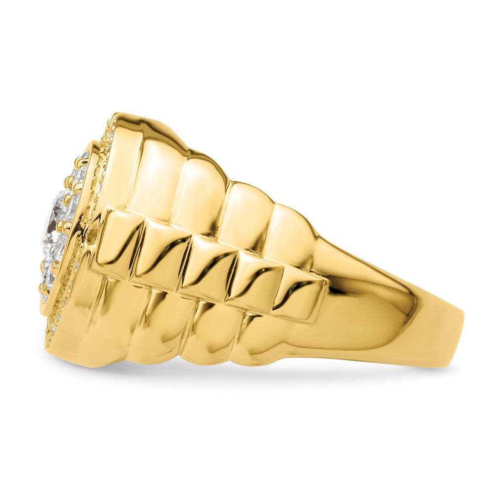 IBGoodman 10k 1 1/5 carat Lab Grown Diamond VS/SI+ G+ Complete Men's Cluster Ring